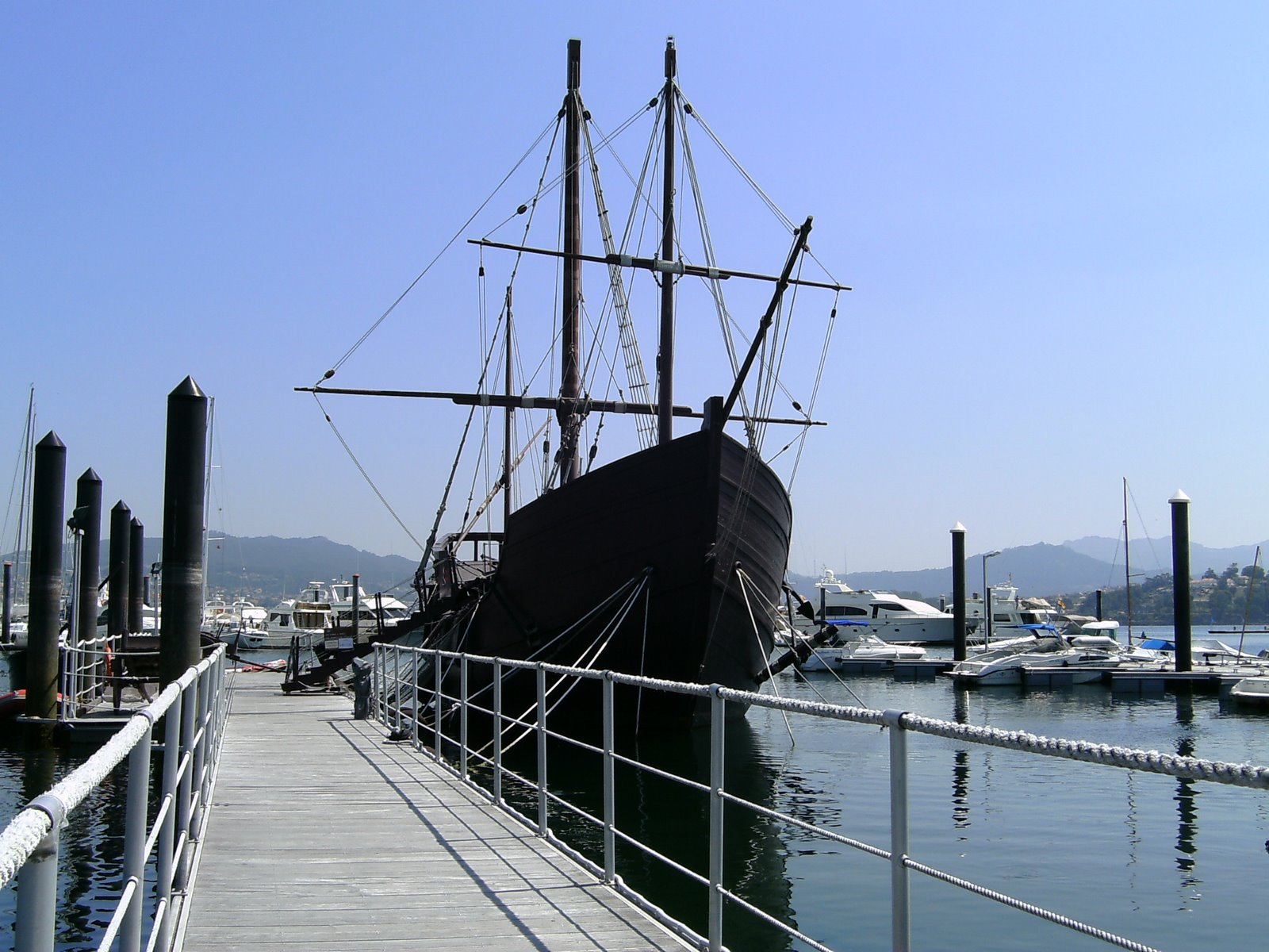 Recreación histórica de la llegada de La Pinta